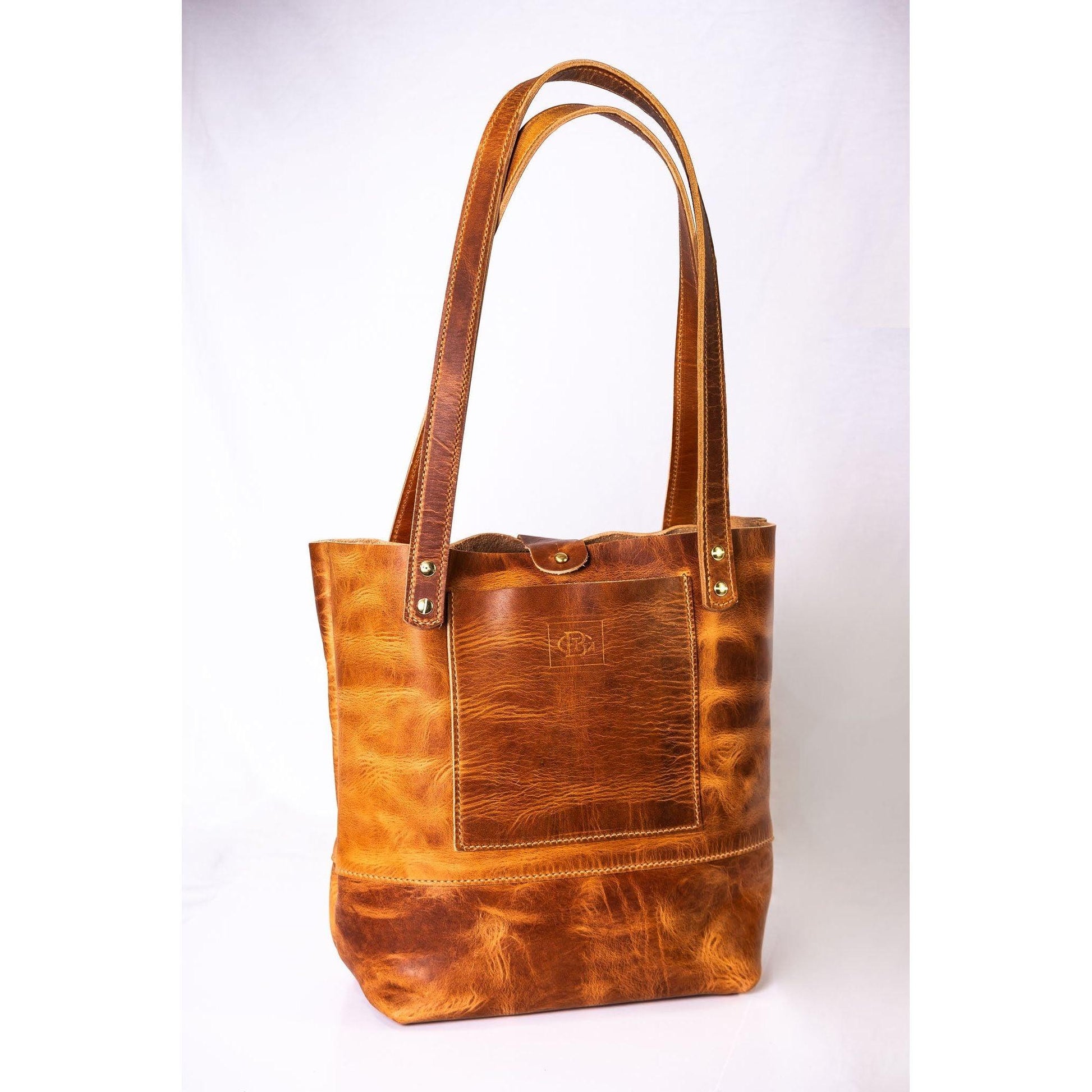 Luxury Leather Tote Bag in Natural 