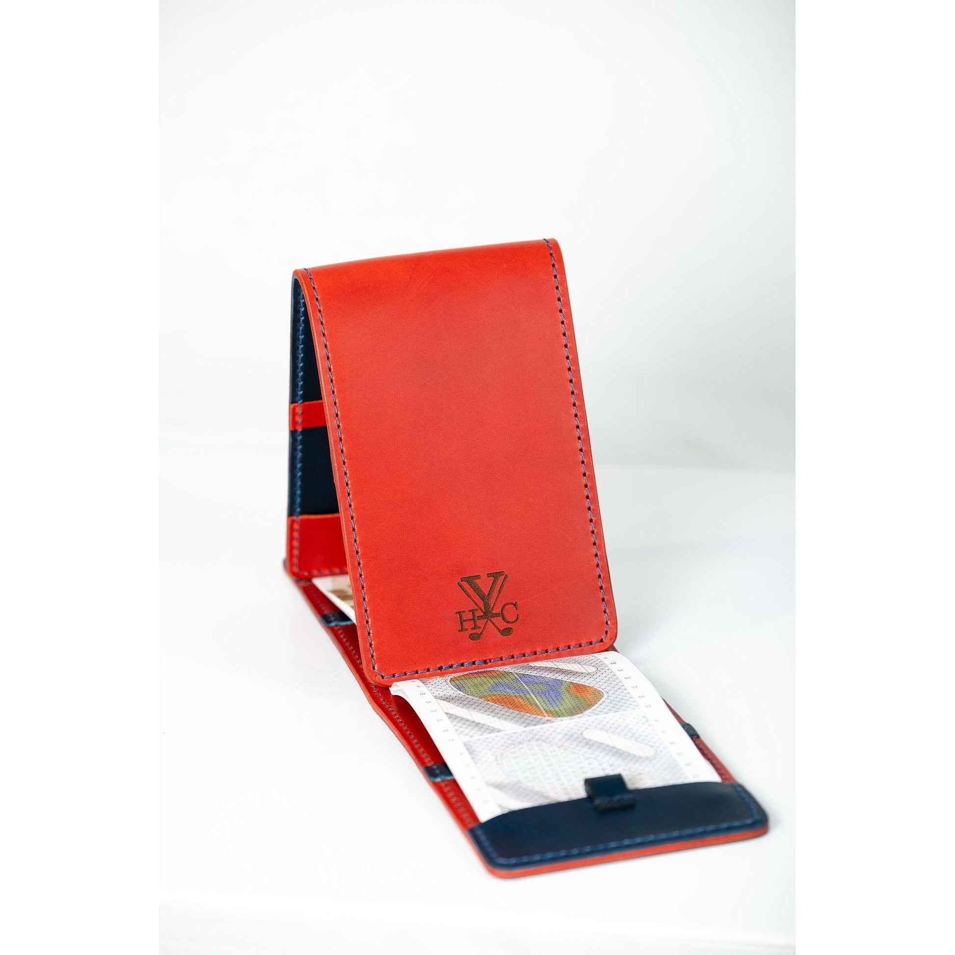 All Leather Luxury Yardage Book Cover - Bluetross Golf
