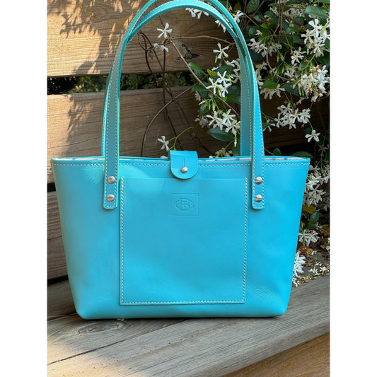 The Megan- Small Tote in Teal