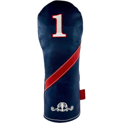 Custom Navy and Red Italian Leather Headcover
