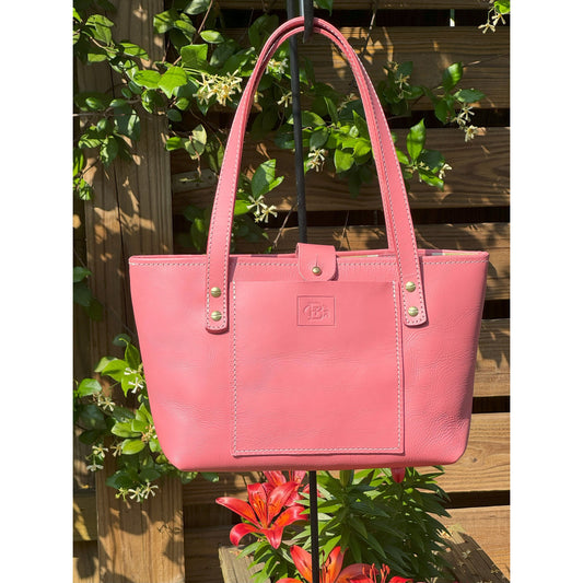 The Megan - Small Tote in Coral
