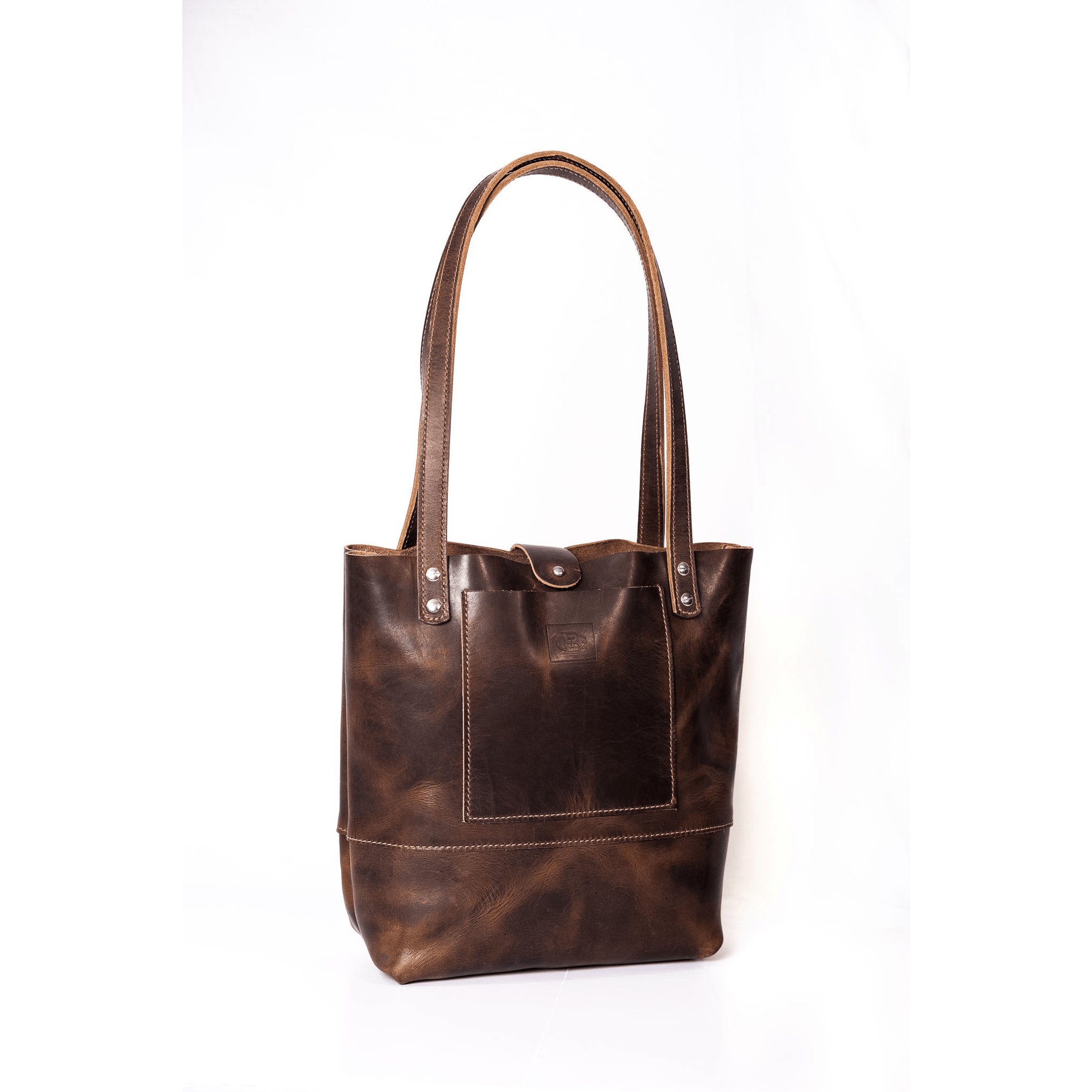 Grayson Travel Tote - Horween Dublin Leather in Brown Nut - Bluetross Golf