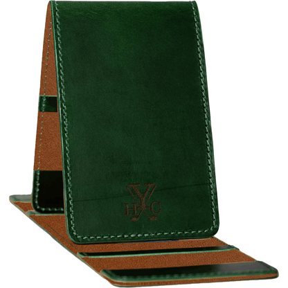All Leather Luxury Yardage Book Cover - Bluetross Golf