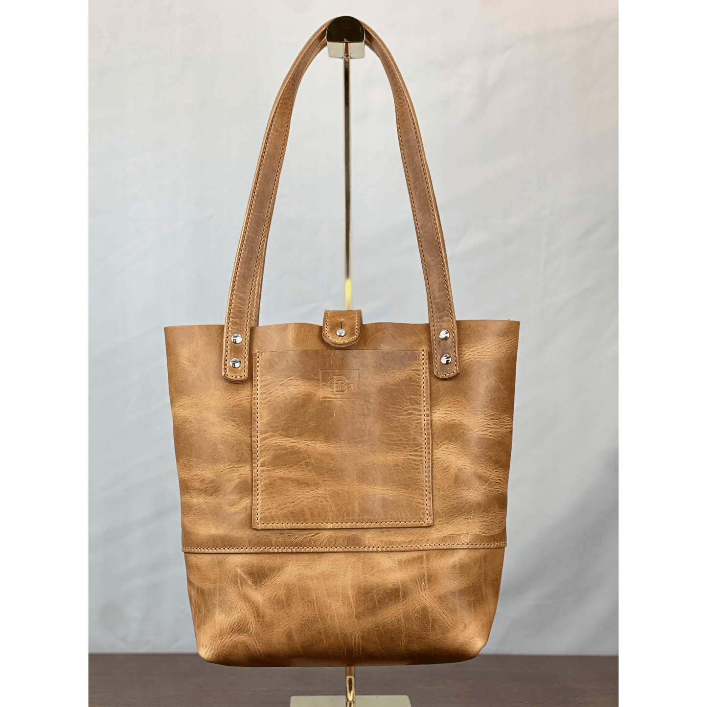 Grayson Travel Tote - Horween Dublin Leather in Natural - Bluetross Golf