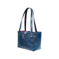 Blue Leather Small Tote