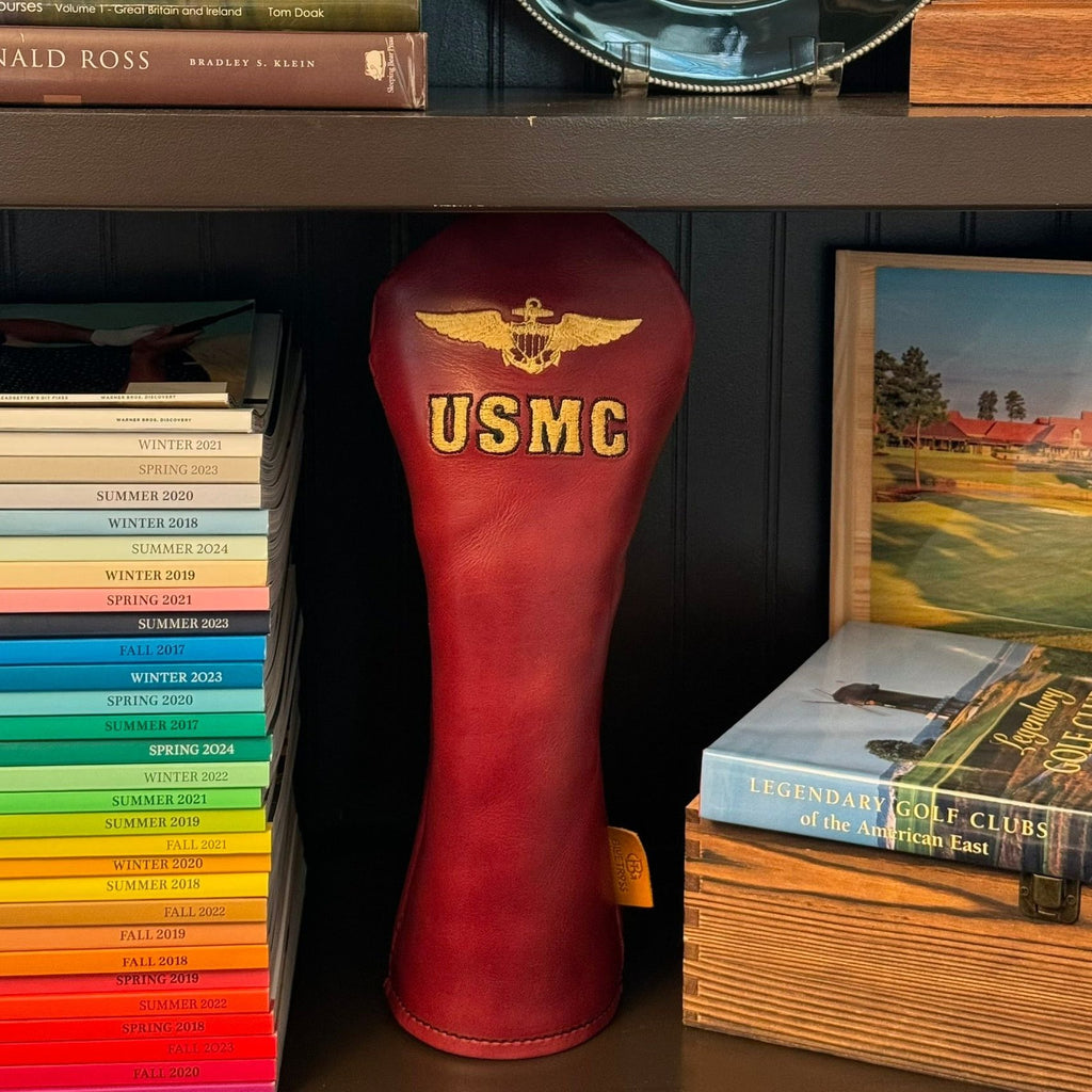 Custom Horween Leather Driver Cover - Bluetross