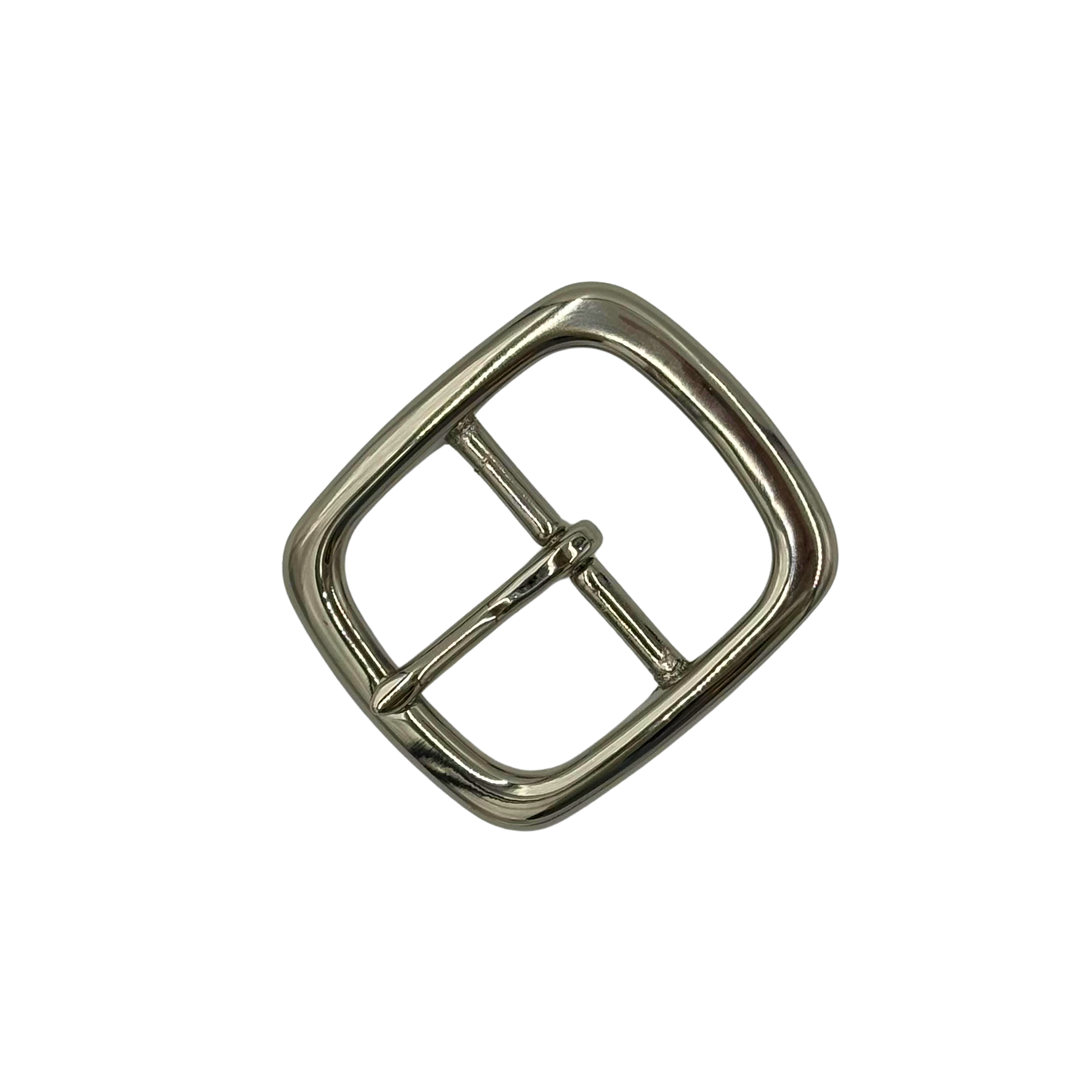 Solid Brass Center Bar Belt Buckle in Polished Brass Finish