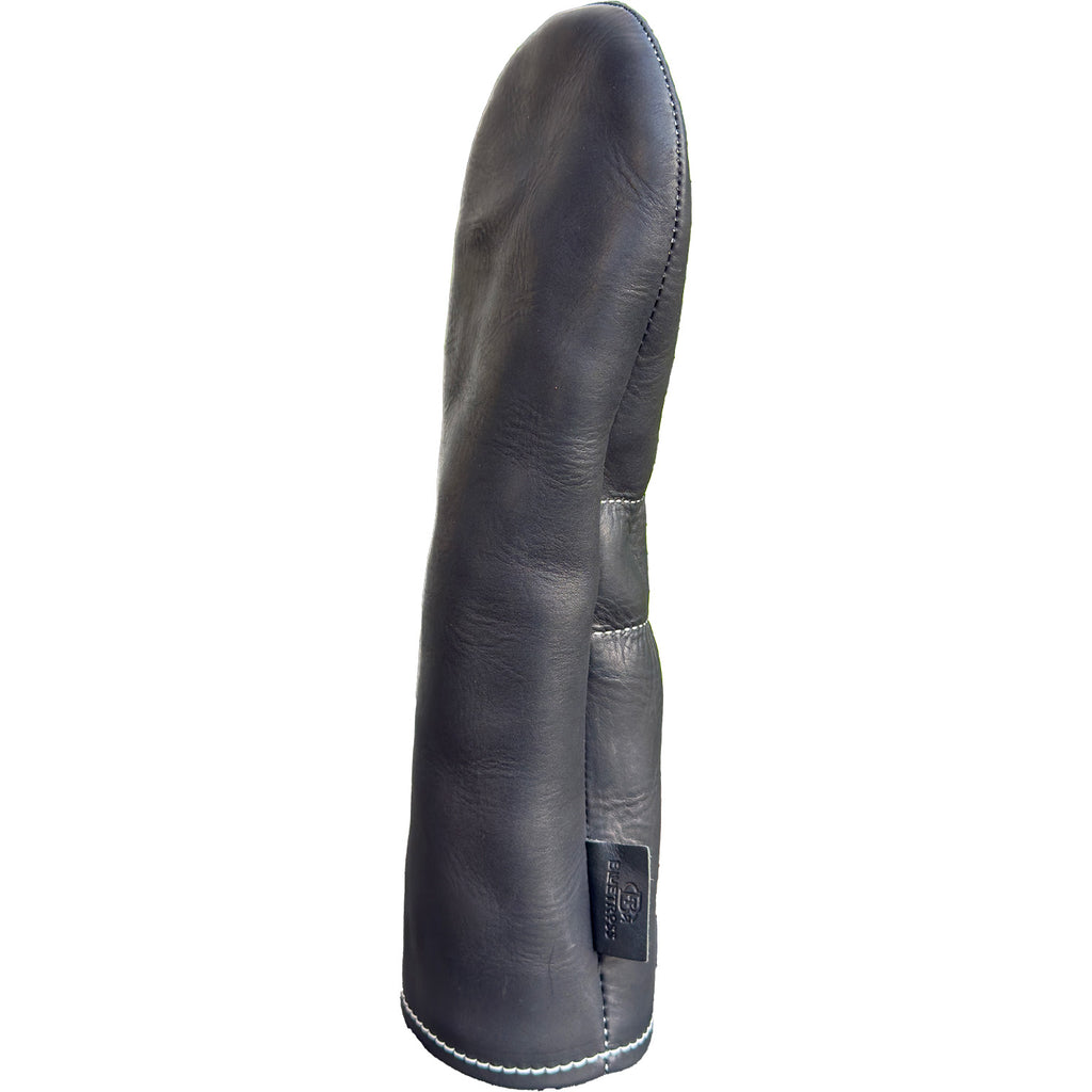 The Mark aka The Streaker in Italian Leather in nero black fairway headcover handcrafted in Charleston, SC Made in the USA side view.