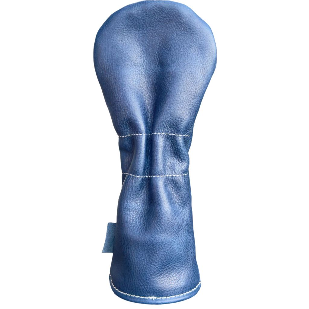The Mark aka The Streaker driver headcover in cobalt navy handcrafted in Charleston, SC back view