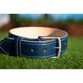 Fairway Signature Belt in premium Italian leather, vibrant Navy color with handcrafted stitching and a classic buckle.