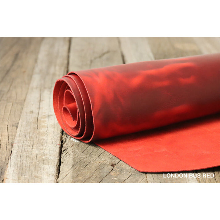 Minimalist Card Wallet London Bus Red Leather